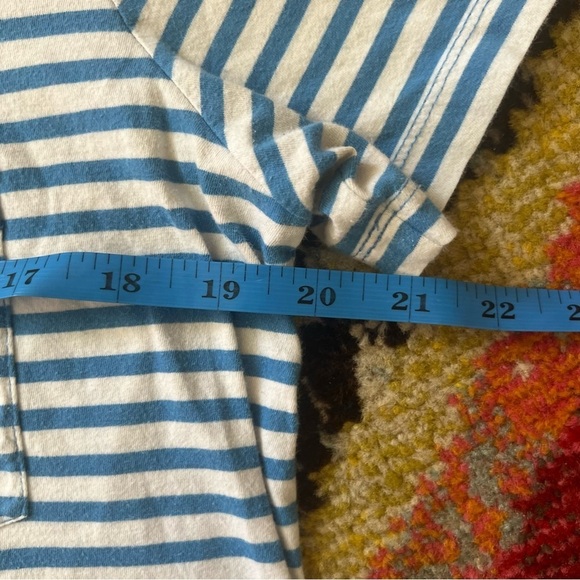 J. Crew stripped t shirt with front pocket size L - Picture 4 of 6